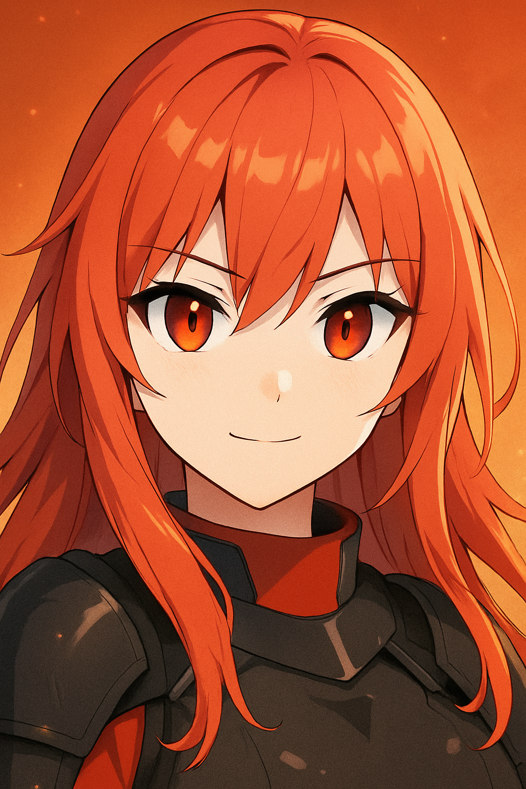 Akari charges forward with a blazing greatsword amid flying sparks.